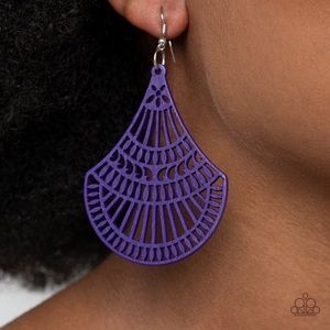 Tropical Tempest - Purple earrings